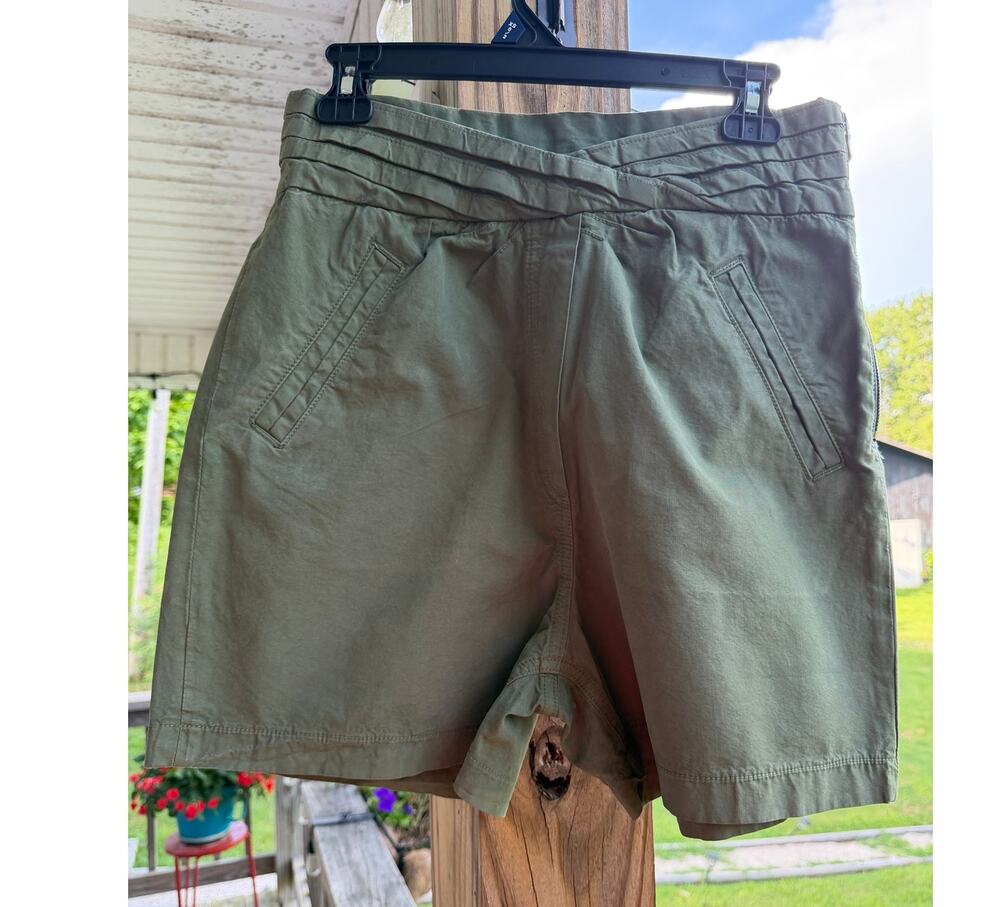 RtA Ellena Premium USAMade 100%Italian Fabric Olive Utility Military Shorts 29